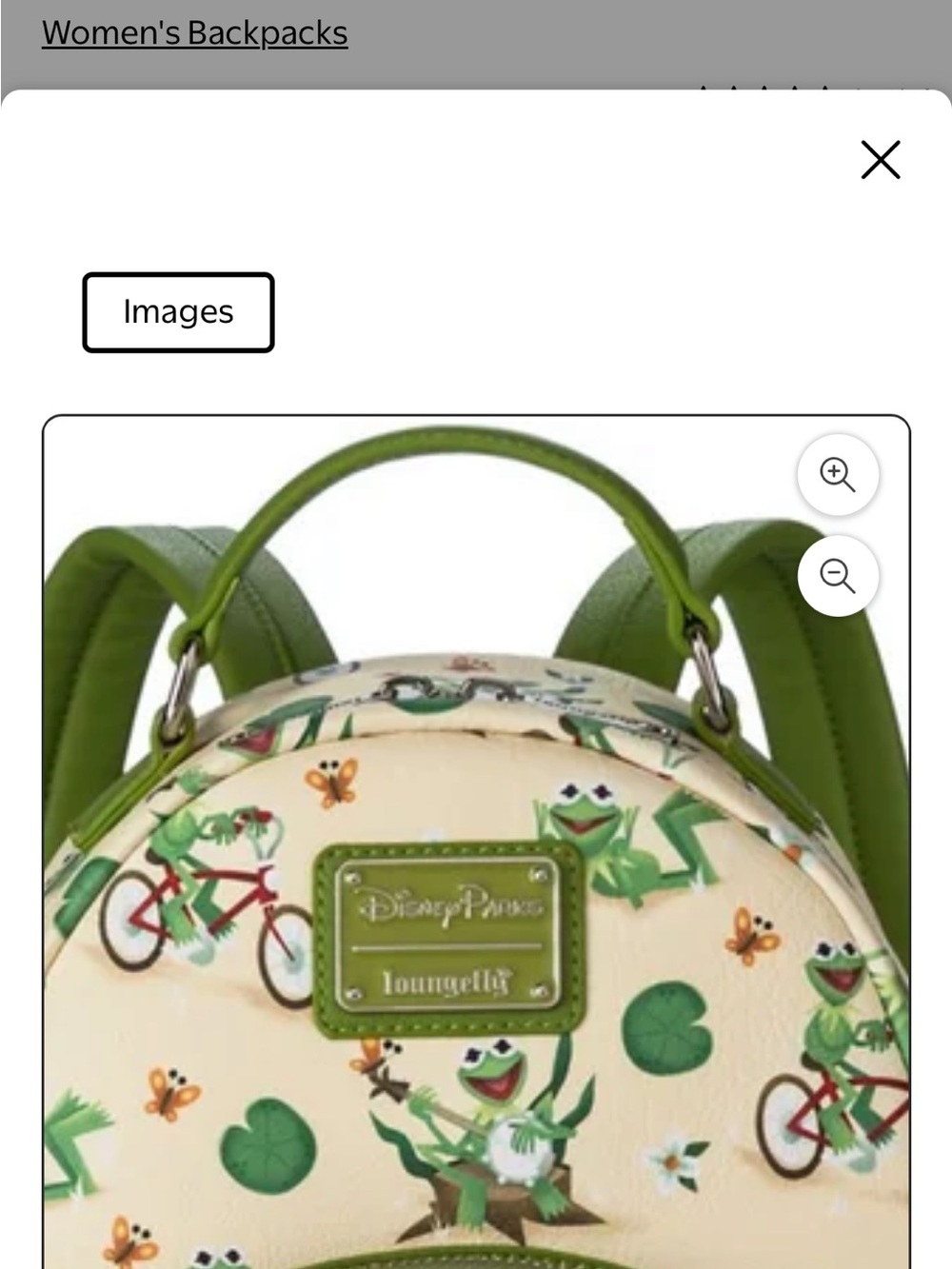 Loungefly Disney Parks Kermit Mini Backpack - Picture 3 of 6